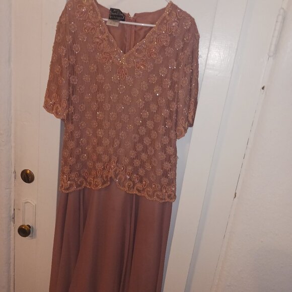 Vintage Jean for Joeseph LeBon beaded dress size 18 - Picture 1 of 3
